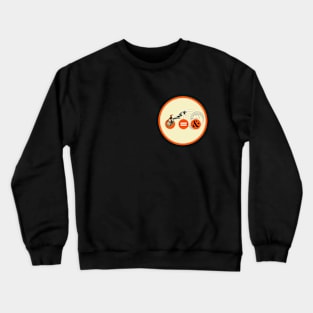 heart birds orange Crewneck Sweatshirt